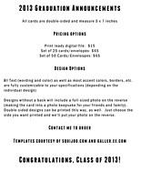 2013 Graduation Announcements